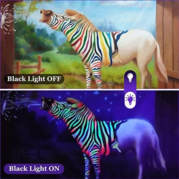 Junview Led Halloween Black Lights 12W Outdoor Blacklight Spotlights With Us Plug Ip66 Waterproof For Dance Party Glow In The Dark Stage Lighting Body Paint Fluorescent Poster Neon Glow(4 Pack)