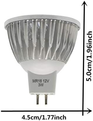 Mr16 Led Light Bulbs 3W Mr16 Base Led 12V 3W(20W Halogen Bulb Equivalent) Cool White Led Bulb Spotlight Bulbs For Landscape Recessed Lighting12V Low Voltage6000K Cool WhiteNot Dimmable6 Pack