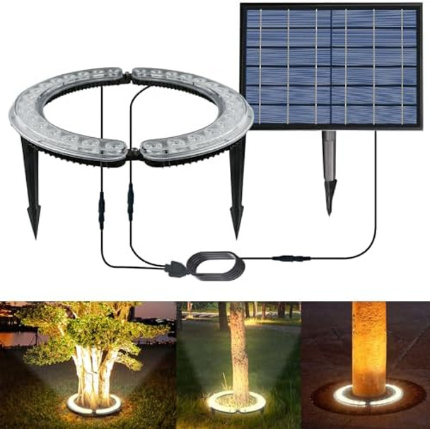Solar Landscape Lights For Tree Super Bright Tree Light 32 Led 12000 Mah Spot Light For Garden Yard