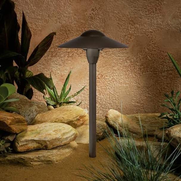 Kichler 15410Azt Path & Spread 1-Light 12V Textured Architectural Bronze