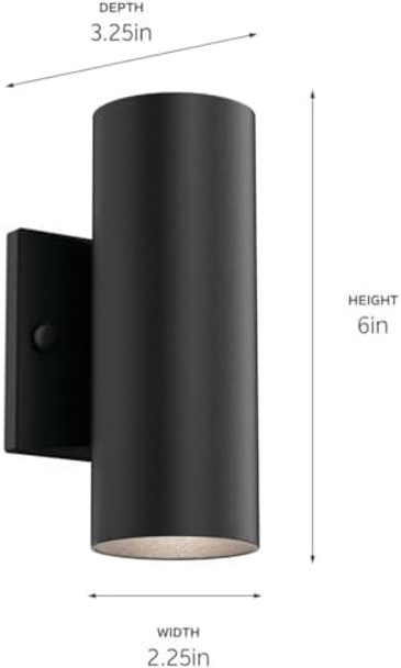 Kichler 15079Azt Up/Down Accent Light Textured Architectural Bronze