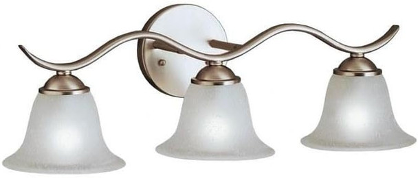 Kichler Dover 30.5" 4 Light Vanity Light With Etched Seeded Glass In Brushed Nickel Kichler Dover 30.5" 4 Light Vanity Light With Etched Seeded Glass In Brushed Nickel