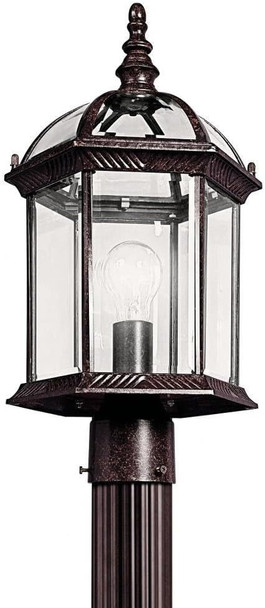 Kichler 49187Tz Barrie Outdoor Post Mount 1-Light Tannery Bronze
