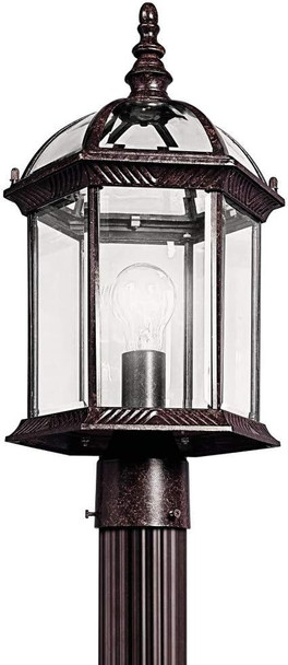 Kichler 49187Tz Barrie Outdoor Post Mount 1-Light Tannery Bronze
