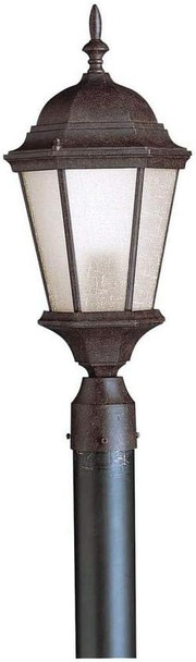 Kichler Madison 21.5" 1 Light Post Light With Clear Beveled Glass In Tannery Bronze