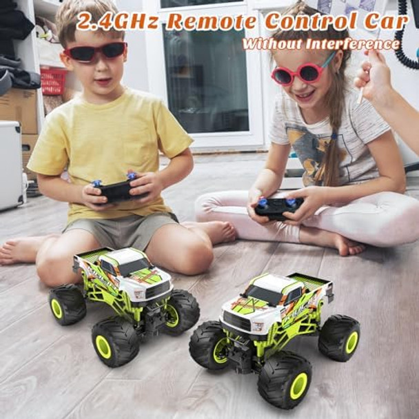 1:16 Scale Rc Monster Truck - 2.4Ghz All Terrain Car For Kids 4-12 20 Km/H Off Road Rc Truck Christmas Or Birthday