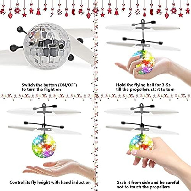 Flying Orb Ball Floating Ball For Kids 360° Rotating Hand Controlled Drone Toy Rechargeable Indoor Outdoor Toys Mini Drone Flying Ball For Kids Ages 6 7 8 9 10+ Year Old