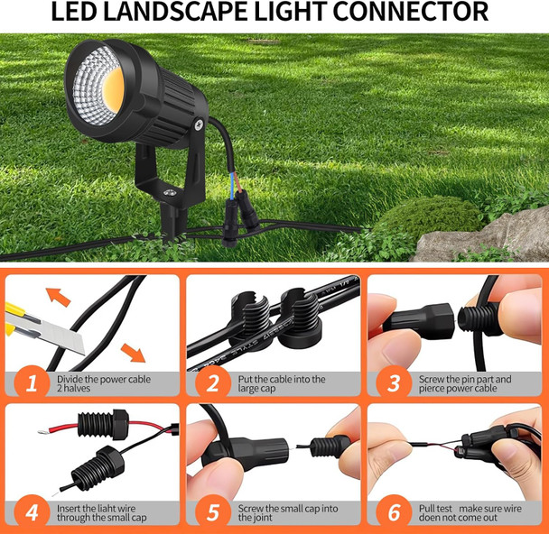 12W Led Landscape Lights Low Voltage 3000K Warm White 12V Ac/Dc Waterproof Outdoor Spotlights Ip65 Garden Pathway Lights With 12 Spike Stands For Tree Garden Yard Pathway (12 Pack)