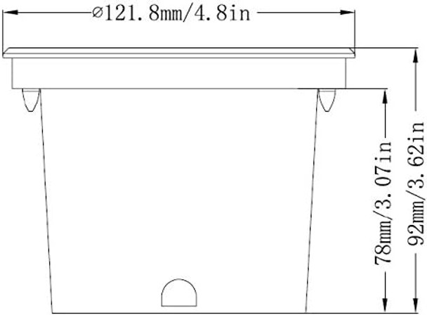 Low Voltage In-Ground Led Well Light With Brushed Stainless Steel Trim 12V Ac/Dc 14W 3733Ww