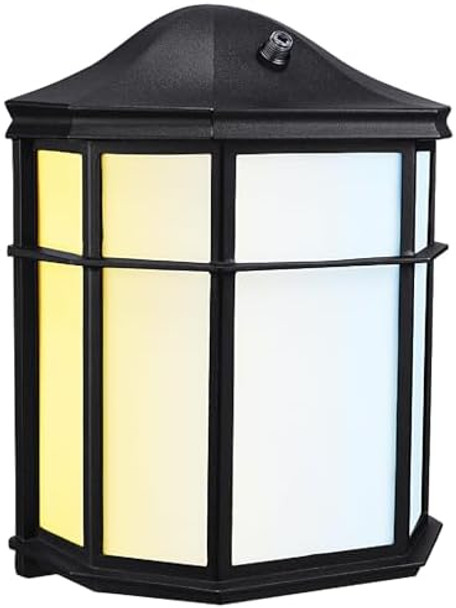 Leonlite 3Cct Dusk To Dawn Outdoor Wall Light Led Wall Sconce 15W(100W Eqv.) Exterior Light Fixture Wall Mount Frosted Wall Lantern For Porch Patio 1000Lm Aluminum Waterproof