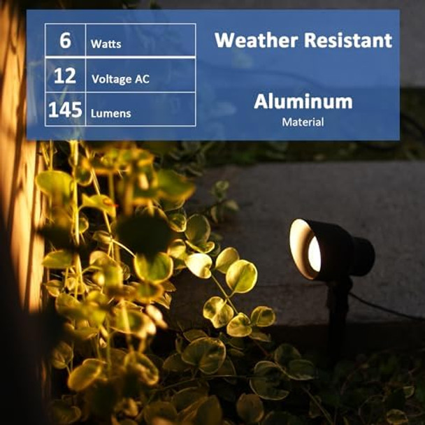 Malibu Led Floodlight Low Voltage Landscape Lighting Outdoor Spotlight For Walls Trees Flags Decorative Light 6 Watt 12V Ac For Garden Lawn Use