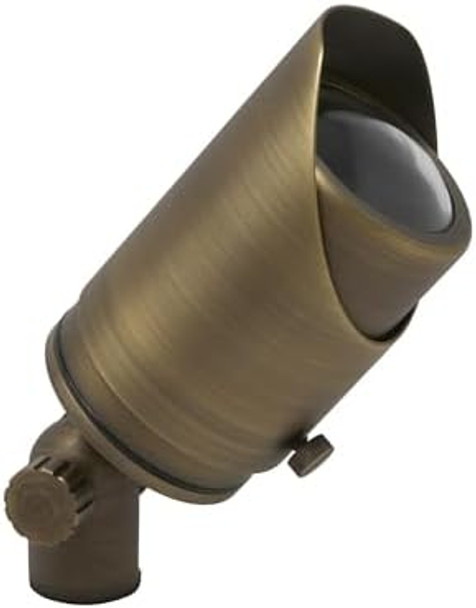 Lightkiwi C4573 Adjustable Focus Outdoor Brass Spotlight Led Lighting Fixture For Low Voltage Landscape - Perfect For Garden Fence Garage Lights And More (Light Bulb Not Included)