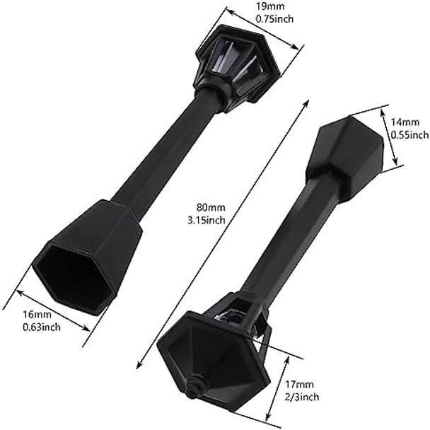 10Pcs Mini Lamppost Black Plastic Miniature Railway Train Lamp Post Lights Street Light Model