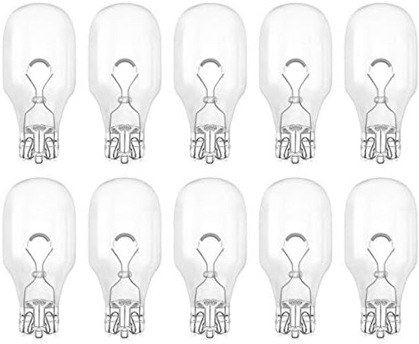 12 Volt 18 Watt T5 T10 Wedge Base Landscape Bulbs T5 Landscape Light Bulbs Low Voltage 12V T5 Malibu Lights Warm White 2700K For Garden Path Deck Light Yard Rv Marine Interior (10-Pack)