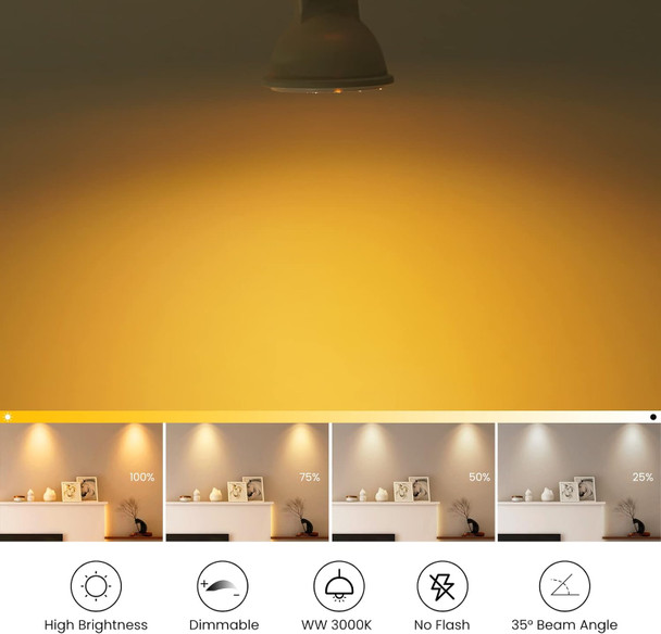 12V Mr11 Gu4.0 Led Light Bulb 3W G4/Gu4/Gz4 Bi-Pin Base Led Spot Light Low Voltage Mr11 Landscape Bulbs 25W Halogen Equivalent Warm White 3000K For Accent Recessed Lamp (4-Pack)