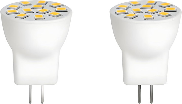 Mr8 Led Bulbs 2W 12V Mr-8 Gu4 Light Bulbs Warm White 2700K-3000K For Outdoor Low Voltage Landscape Lighting And Tree Lights 2W Pack Of 4
