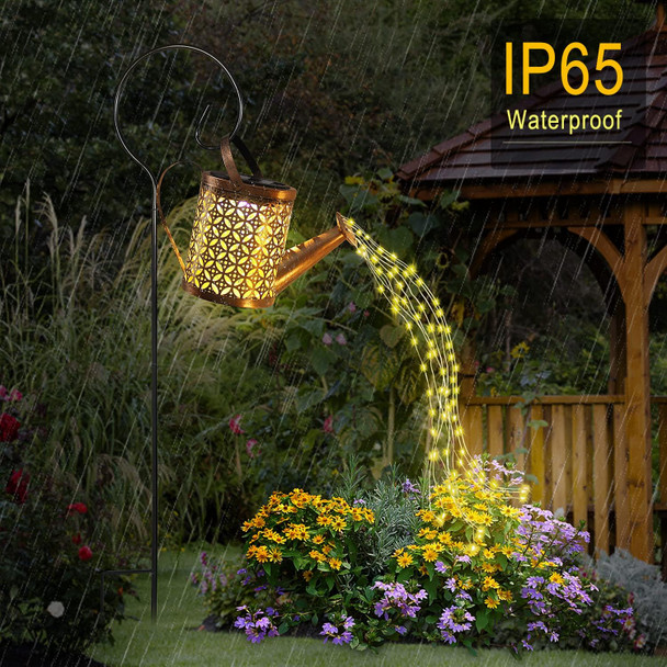 2 Pack Watering Can With LightsSolar Lanterns Outdoor Hanging Waterproof Garden DecorSolar Outdoor Garden DecorativeDecorations For Lawn Path Patio