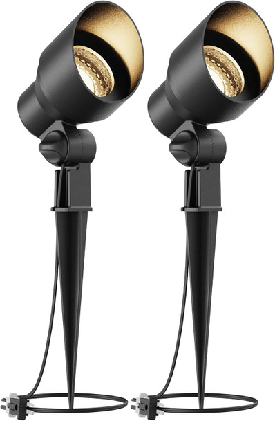 Malibu 20W Landscape Lighting Outdoor Landscape Spotlights Low Voltage 12V Ac Warm White Lighting 145Lumen Waterproof For Driveway Yard Lawn Patio Walls Trees 2Pack 8301-9604