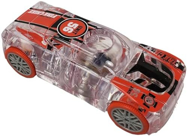 Fire Chief Car Led Light Up Pull Back Emergency Car Toy Vehicle For Kids 3 And Up