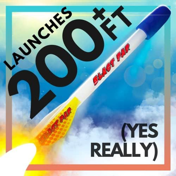 Blast Pad Rocket Launcher - Designed In Usa - Highest Flying Rocket - Super Durable Rockets And Stomp Pad Launcher - Top Outdoor Toys For 6 Year Old Boys Ages 6-Up