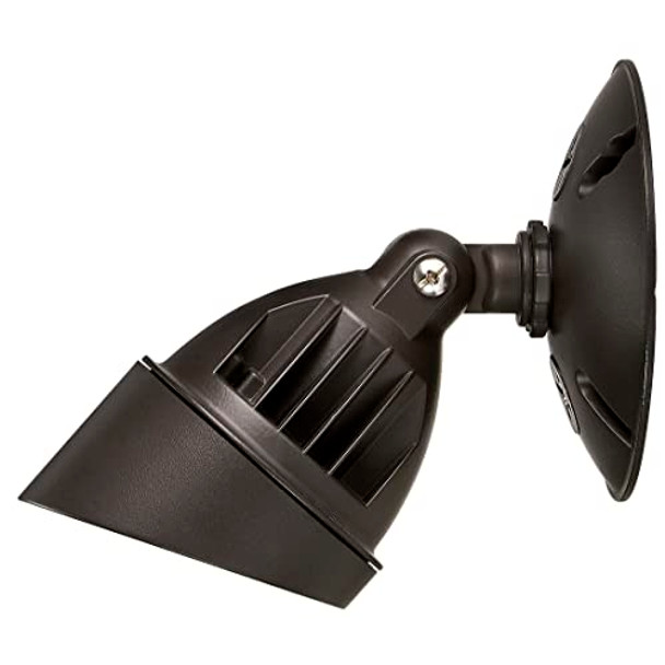 Maxxima Led Outdoor Flood Wall Light Exterior Security Light W/Adjustable Head 800 Lumens 3000K Warm White Brown (2 Pack)