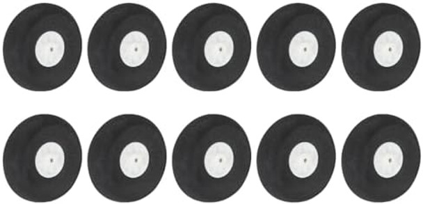 Meccanixity Rc Airplane Wheels 50Mm/1.97" Dia Rc Airplane Aircraft Sponge Wheels Rc Aircraft Foam Wheel Replacement For Diy Rc Model Plane Aircraft Rc Helicopter Pack Of 10