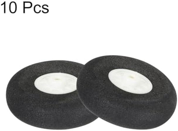 Meccanixity Rc Airplane Wheels 38Mm/1.5" Dia Rc Airplane Aircraft Sponge Wheels Rc Aircraft Foam Wheel Replacement For Diy Rc Model Plane Aircraft Rc Helicopter Pack Of 10