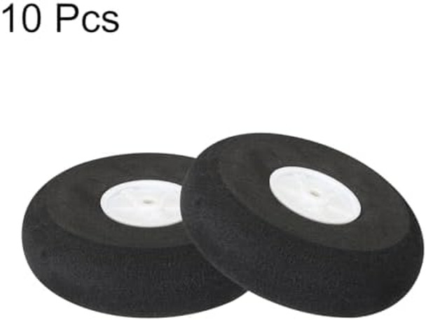 Meccanixity Rc Airplane Wheels 64Mm/2.52" Dia Rc Airplane Aircraft Sponge Wheels Rc Aircraft Foam Wheel Replacement For Diy Rc Model Plane Aircraft Rc Helicopter Pack Of 10