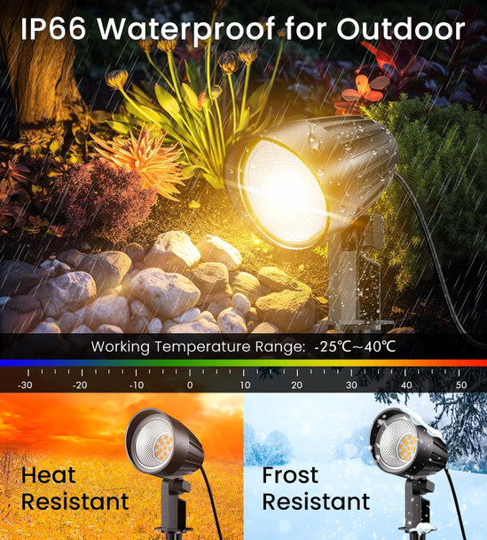 Meikee 7W 800Lm Low Voltage Landscape Lights 12V 24V Led Landscape Lighting With Connectors 2700K Ip66 Waterproof Outdoor Led Spotlights For Garden Pathway Yard Decoration (8 Pack)