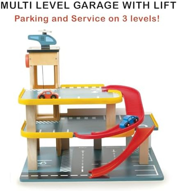 Mentari Toys - Multi-Level Garage With Lift - 3 Floors 2 Ramps 2 Cars Helicopter & Pad - Encourages Imaginative Play Fine Motor Skills & Vehicle Fun - Sturdy Design With Parking Bays - Age 3+ Mentari Toys - Multi-Level Garage With Lift - 3 Floors 2 Ramps 2 Cars Helicopter & Pad - Encourages Imaginative Play Fine Motor Skills & Vehicle Fun - Sturdy Design With Parking Bays - Age 3+