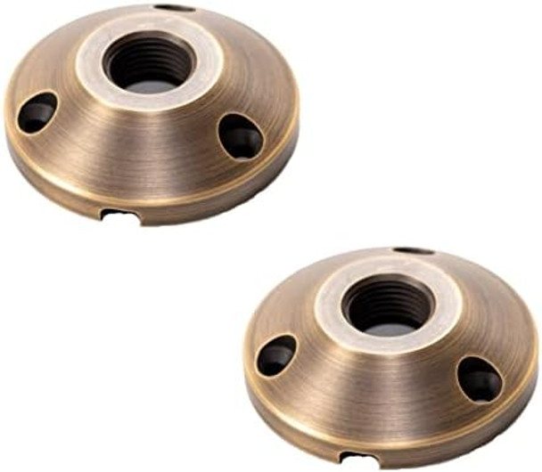 Led Lights Brass Mounting Plate By Mik Solutions Heavy Duty Surface Flush Mount Low Voltage Led Light Outdoor Landscape Lighting Mushroom Security Garden Lights Home Patio Deck Pool (2 Pack)