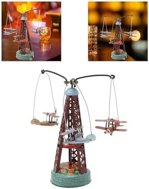 Miskall Rotating Biplane Toy Personalized Ornament Tinplate Nostalgia Airplane For Birthdays Christmas Collectors Miskall Rotating Biplane Toy Personalized Ornament Tinplate Nostalgia Airplane For Birthdays Christmas Collectors