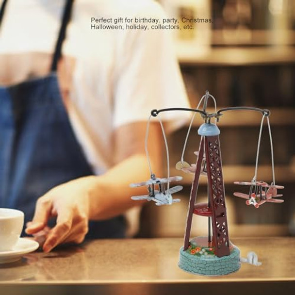 Miskall Rotating Biplane Toy Personalized Ornament Tinplate Nostalgia Airplane For Birthdays Christmas Collectors Miskall Rotating Biplane Toy Personalized Ornament Tinplate Nostalgia Airplane For Birthdays Christmas Collectors