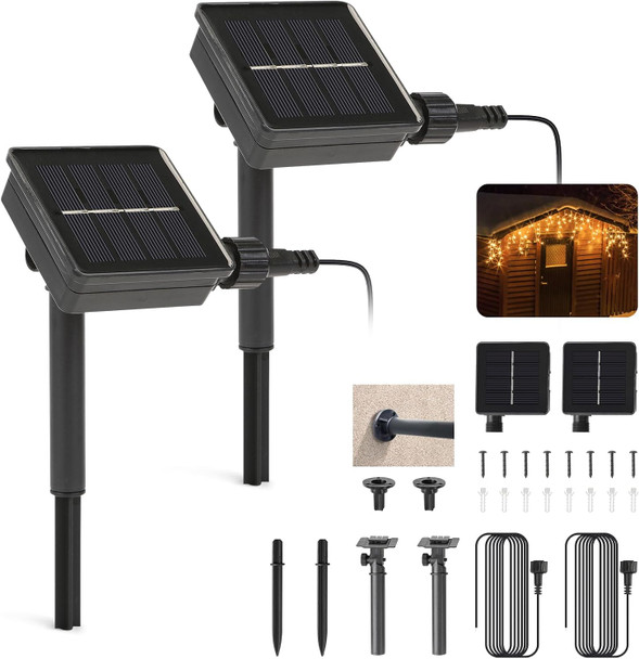 Replacement Solar Light Parts-Solar Light Replacement Tops For Led Panel Lantern LidPanel Lights (2 Pack)