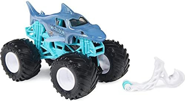 Monster Jam Spin Master 1:64 Diecast Monster Truck With Wheelie Bar: Shear Madness Megalodon