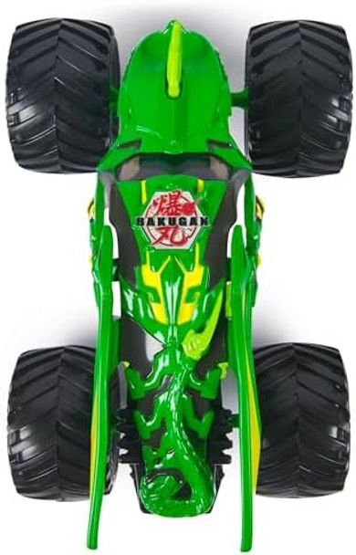 Monster Jam Bakugan Dragonoid Monster Truck - Green 1:24 Scale Die-Cast Vehicle-Chrome Rims And Bkt Tread Tire For Playsets Collectible For Fans & Birthday Parties Kids Ages 3+
