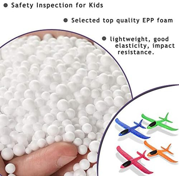 Foam Airplanes For Kids Toddler 3 Flight Mode 13.5" Foam Glider Stunt Airplane Toy For 3+ Year Old Model Airplanes Kits Aircraft Hand Throwing Planes Flying Aeroplane Birthday Party Favor 4Pcs