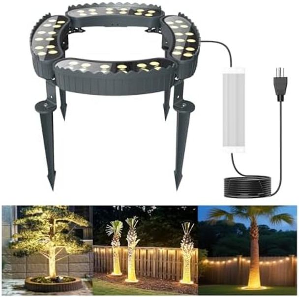 Landscape Lighting48W Dc24V Low Voltage Outdoor LightsIp65 Aluminium Landscape Light，3000K Warm White Spotlight For TreeGarden Decor Spotlights Outdoor Christmas Lights With Us Plug