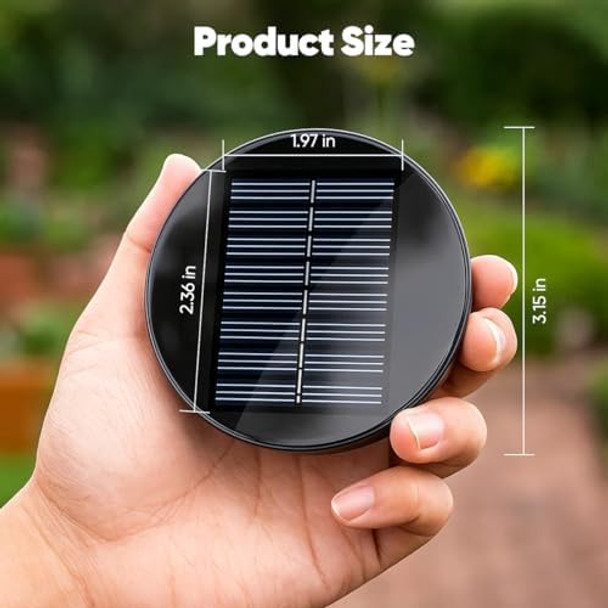 Solar Lantern Replacement Top: 2 Pack Round Led Light Lid – Top Size 3.15 Inch & Bottom Size 2.83 Inch – Suitable For Nfever Hollow Out Retro Metal Solar Lanterns Series Warm & Cool White