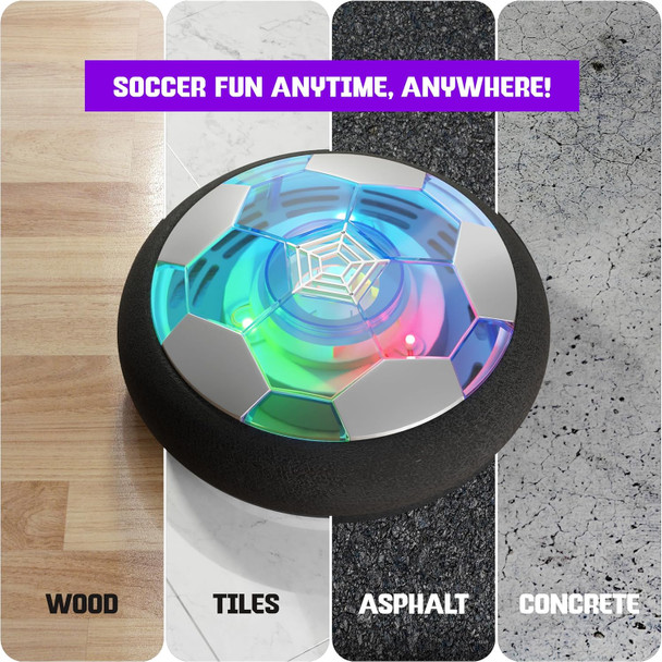 Hover Soccer Ball For Kids - Boy Birthday s - Indoor Toy Games For Boys Age 6 7 8 9 10 11 12 Year Old - Light-Up Toys Game For Kid - 6-8 8-12 - For 8 Year Olds (Single)