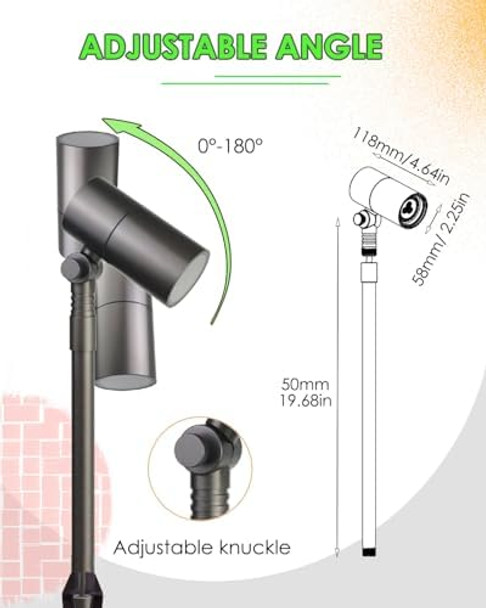 Low Voltage Landscape Path Light Kits Lights Paths And Garden Bed Also Be Used For Uplights Light Up Walls And Trees Cast Aluminum Body 5W 12V Mr16 Led Bulb And Abs Stake 2-Pack