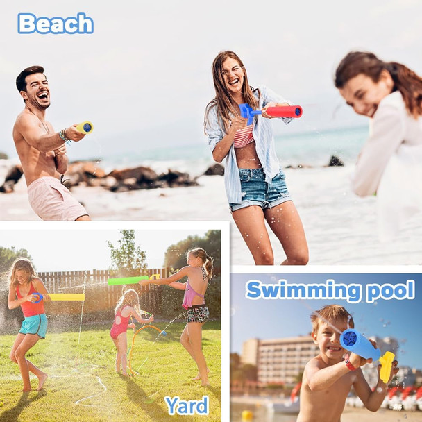 Foam Water Shooter 4 Pack Water Guns Water Blaster For Swimming Pool Beach Summer Outdoor Water Squirt Guns Toys Set Up To 31Ft For Boys Girls Adults