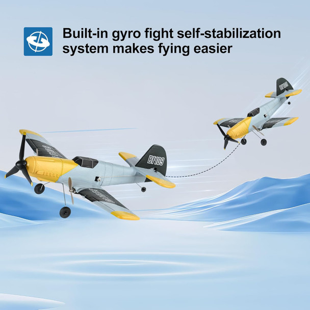 Rc Plane Toy Drones 3 Channel Bf-109 Airplane2.4Ghz 6-Axis Gyro Stabilizer Rtf Glider Aircraft Plane Or Beginners Adults Kids With Xpilot Stabilization System Fighter