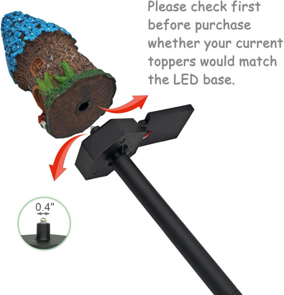 Solar Lights Outdoor Stake Replacement - 2 Pack Solar Replacement Part For Decorative Solar Garden Stake With Figurine ToppersSolar Landscape Lighting Accessories (2) Warm White