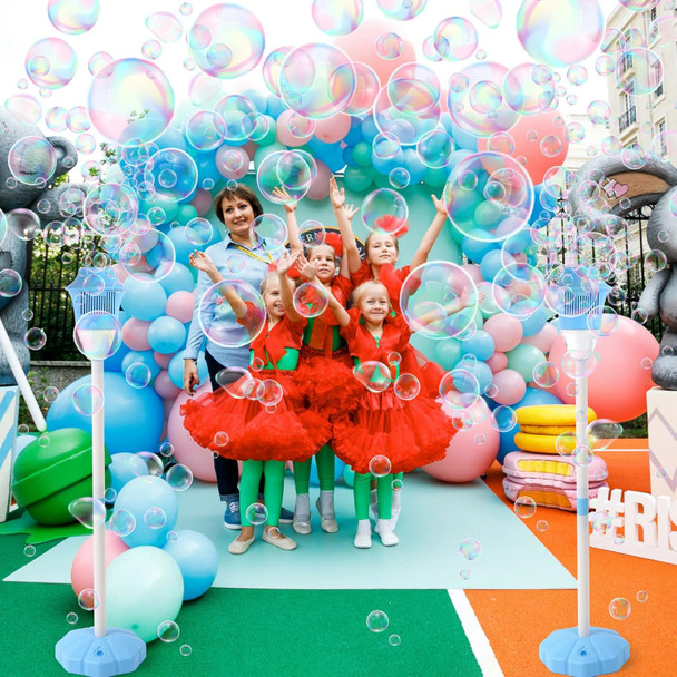 Palksky Bubble Machine With Lights For Outdoor Automatic Bubbles Blower Maker For Kids Toddlers Height 47 Inches Battery Bubbles Blower Machine For Wedding Birthday Party