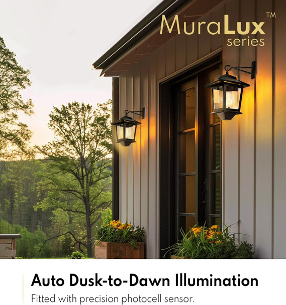 2 Pack Solar Wall Lanterns With Replaceable BulbOutdoor Hanging Lights With 4 Solar PanelsDusk To Dawn Led Outdoor Wall Sconce Anti-Rust Waterproof Lanterns With Hooks3000K Warm White