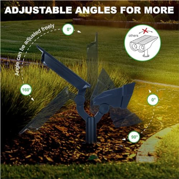 Solar Spot Lights Outdoor W/Long Lasting Waterproof Leds. Dusk To Dawn Bright Solar Lights For Pathway Sidewalk Driveway Garden Patio Camping & Yard Decor (2 Pack Dual Color)