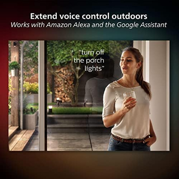 Philips Hue Calla Outdoor Smart Pathway Light - White & Color Ambiance Led Walkway Lights - Low Voltage Lighting - 1 Pack - Requires Bridge And Power Supply - Control With App And Voice - Weatherproof