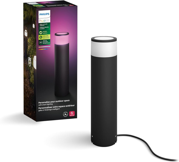 Philips Hue Calla Outdoor Smart Pathway Light - White & Color Ambiance LED Walkway Lights - Low Voltage Lighting - 1 Pack - Requires Bridge and Power Supply - Control with App and Voice - Weatherproof