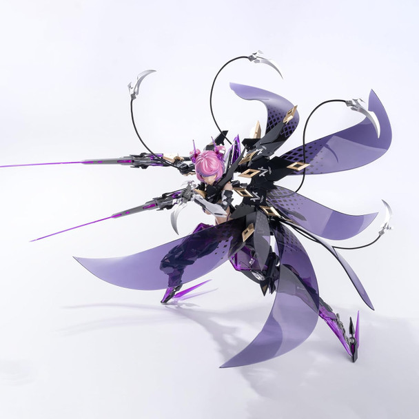 Pipigirl 1:10 Mech Action Figures Starflower Black Iris Mecha Musume Height 7.87 Inch Collectible Mecha Action Figures Kits